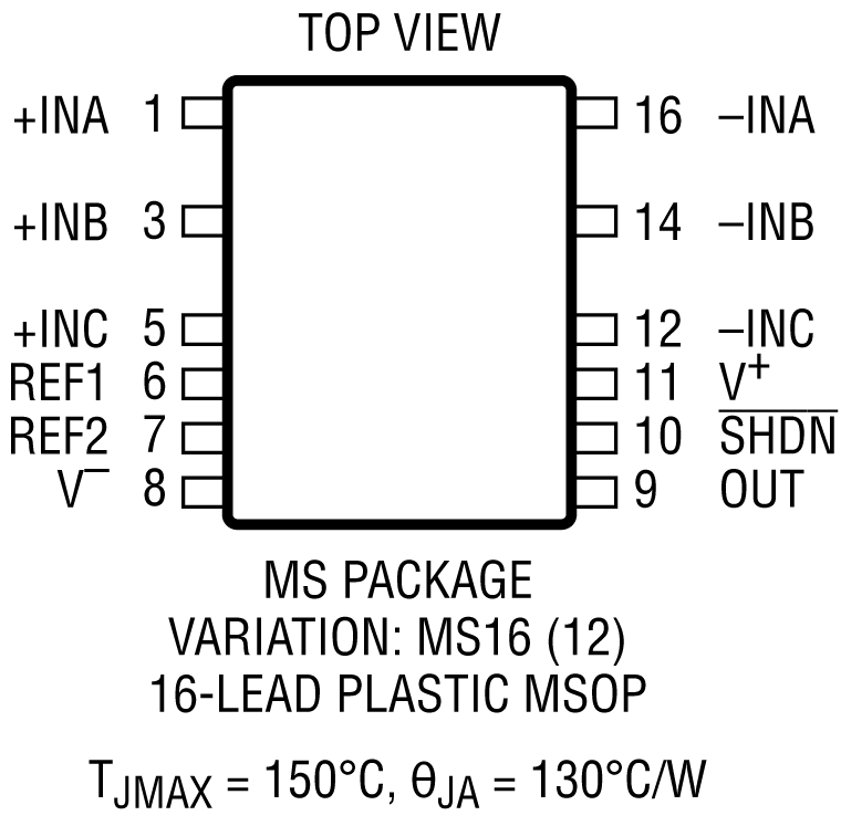 LT1997-2 Pin Configuration