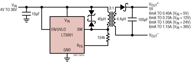 LT3001 Application Circuit