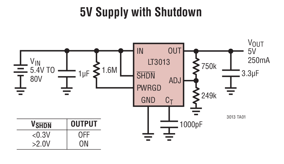5V Supply with Shutdown