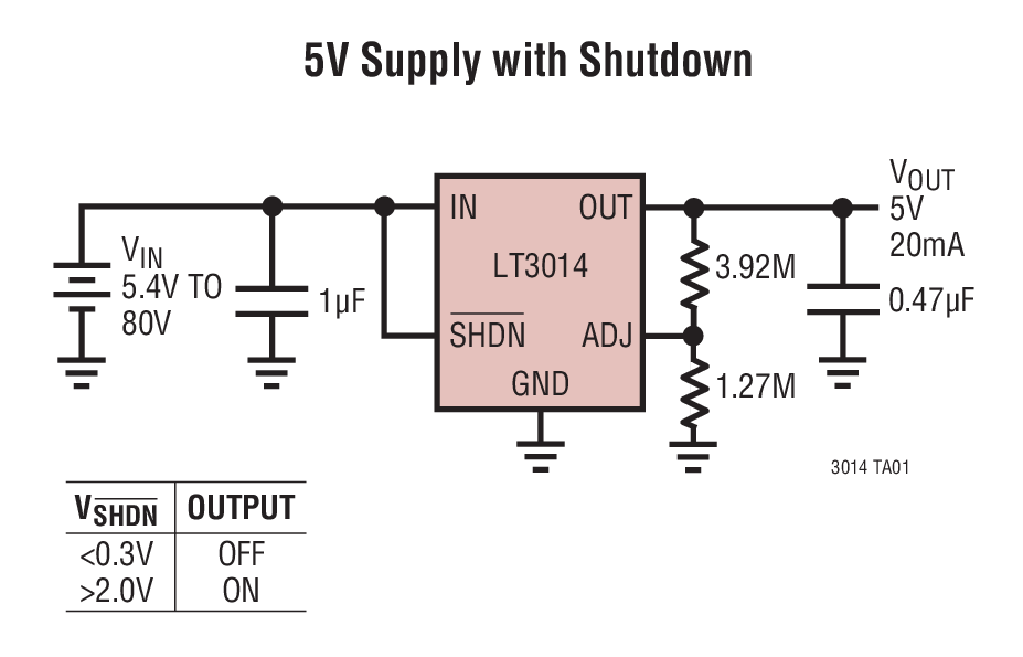 5V Supply with Shutdown