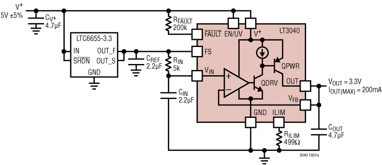 LT3040 Application Circuit