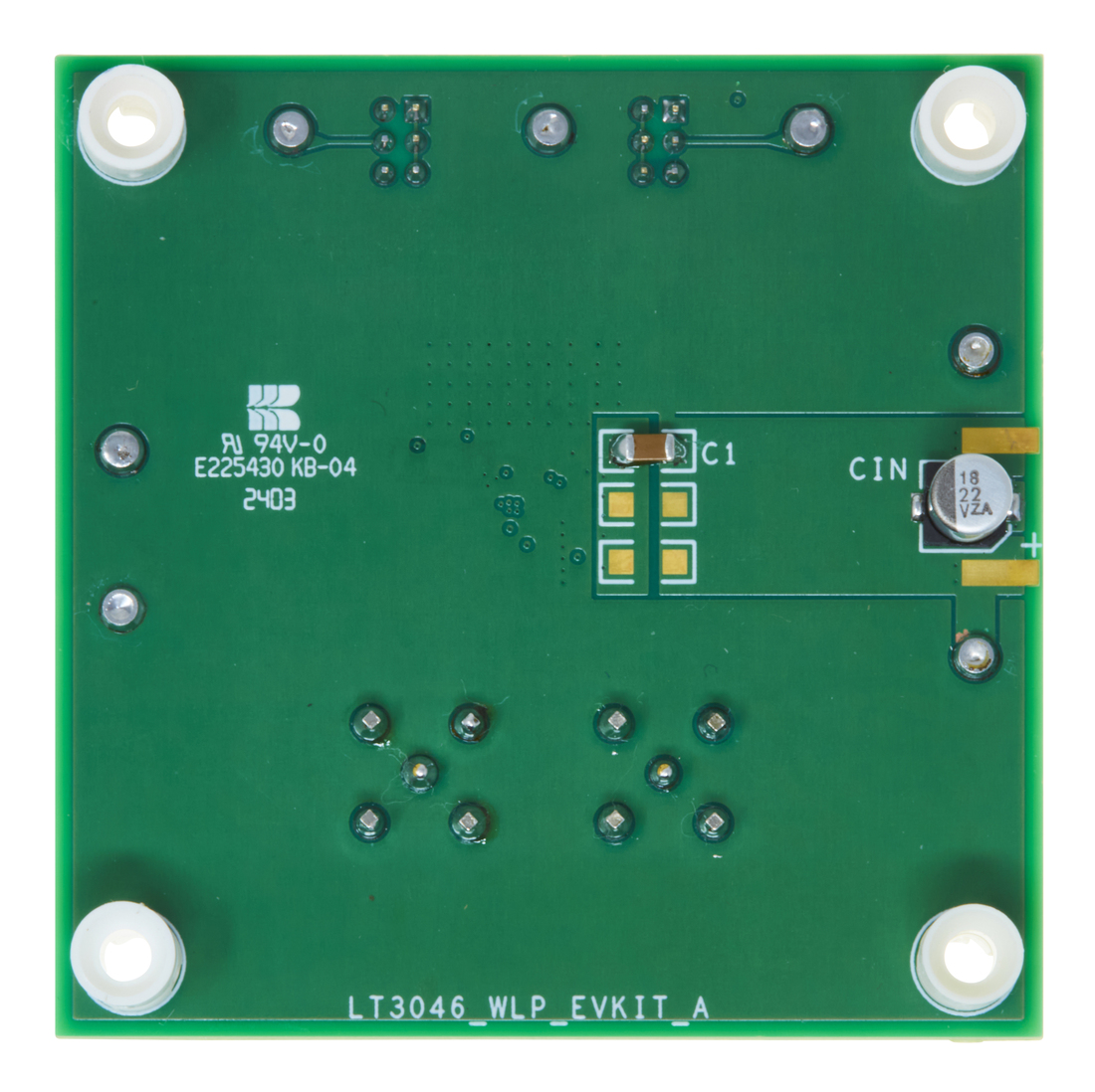 LT3046EVK WLP Board Photo Bottom View
