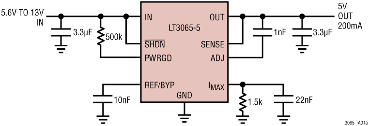 LT3065 Application Circuit