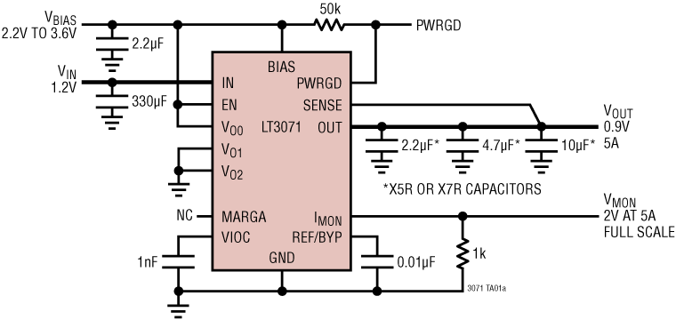 LT3071 Application Circuit
