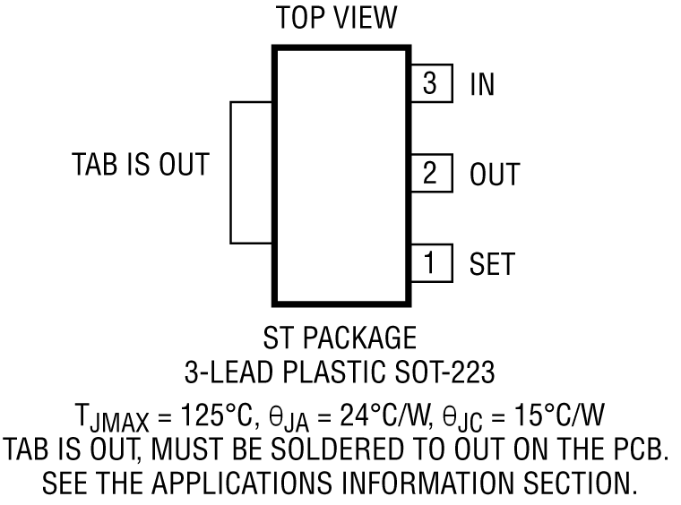ST PACKAGE 3-LEAD PLASTIC SOT-223