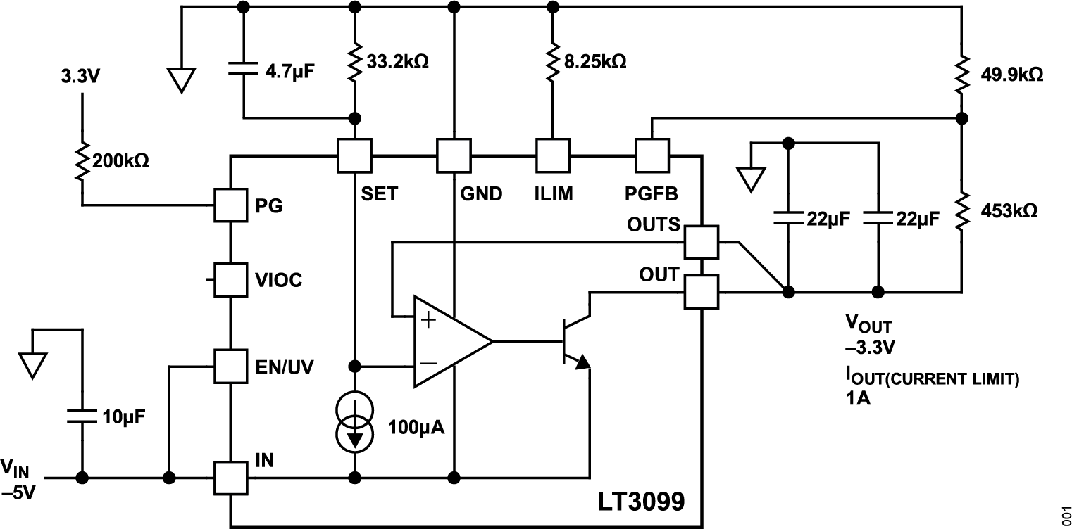 LT3099 Typical Application Circuit