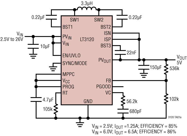 LT3120 Application Circuit