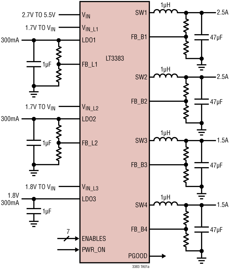 LT3383 Application Circuit