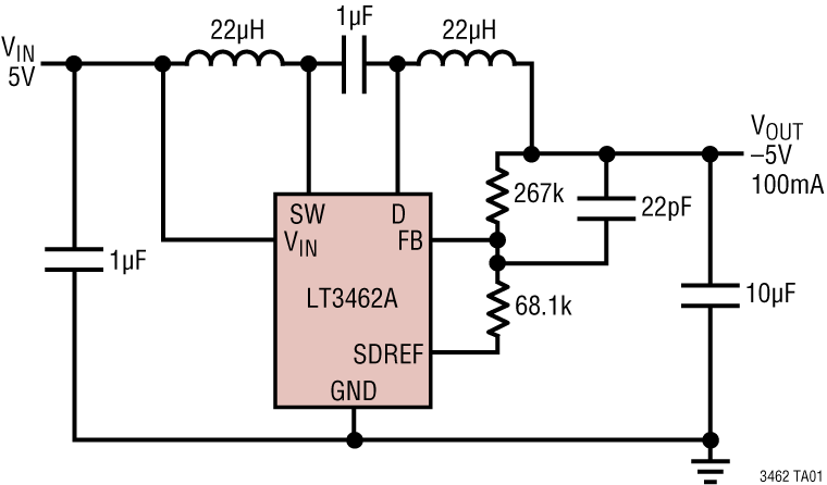 LT3462 Application Circuit