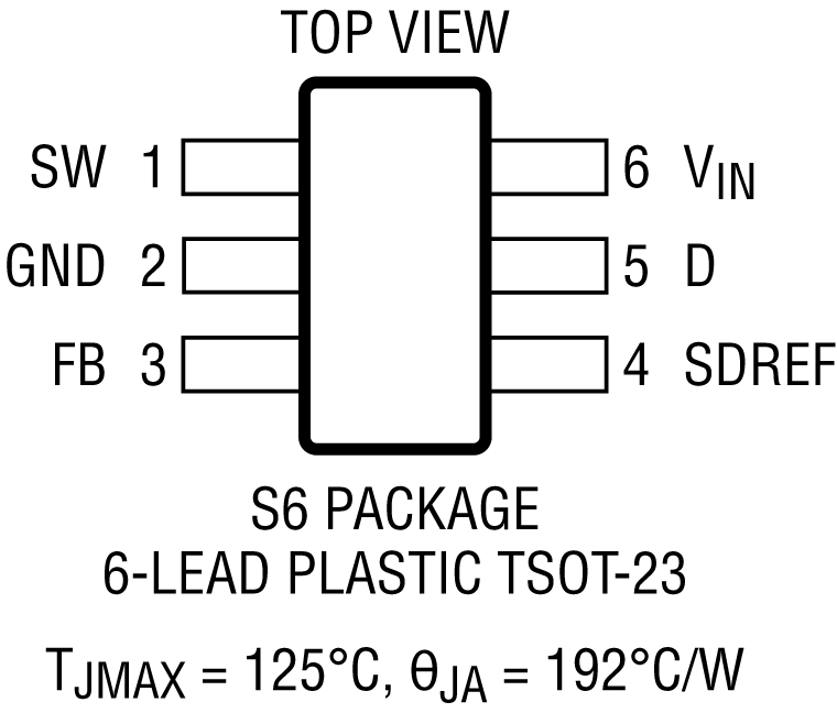 LT3462 Pin Configuration