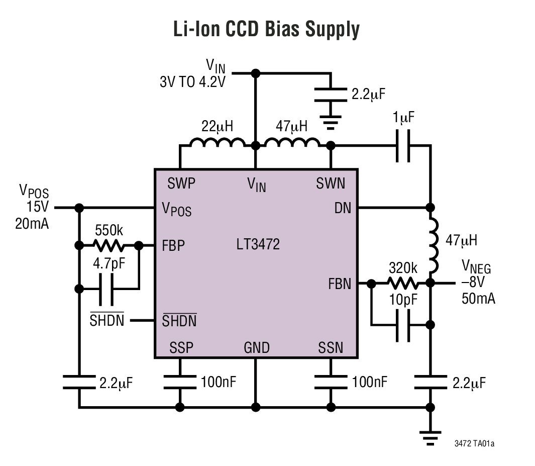 Li-Ion CCD Bias Supply