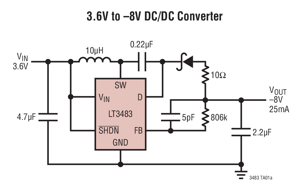 3.6V to –8V DC/DC Converter
