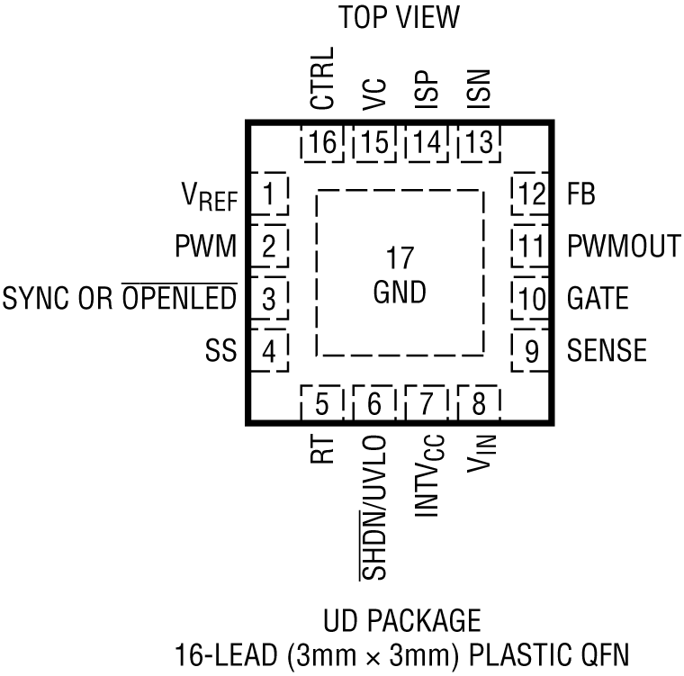 LT3755-3755-1-3755-2 Pin Configuration