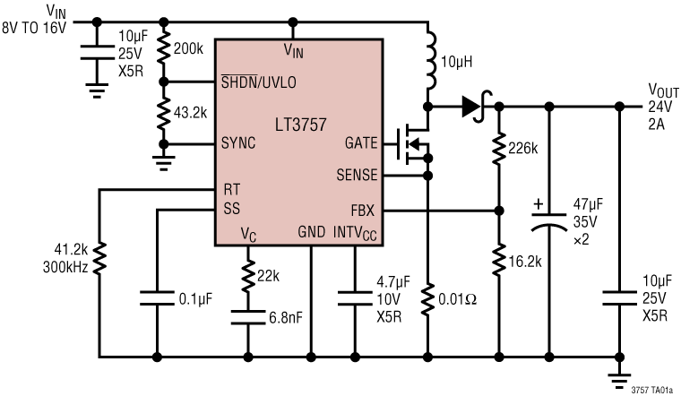 LT3757/LT3757A Application Circuit