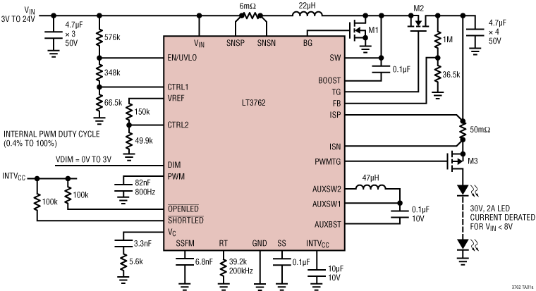 LT3762 Application Circuit