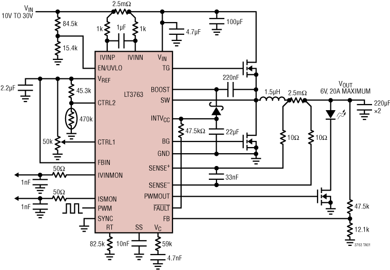 LT3763 Application Circuit