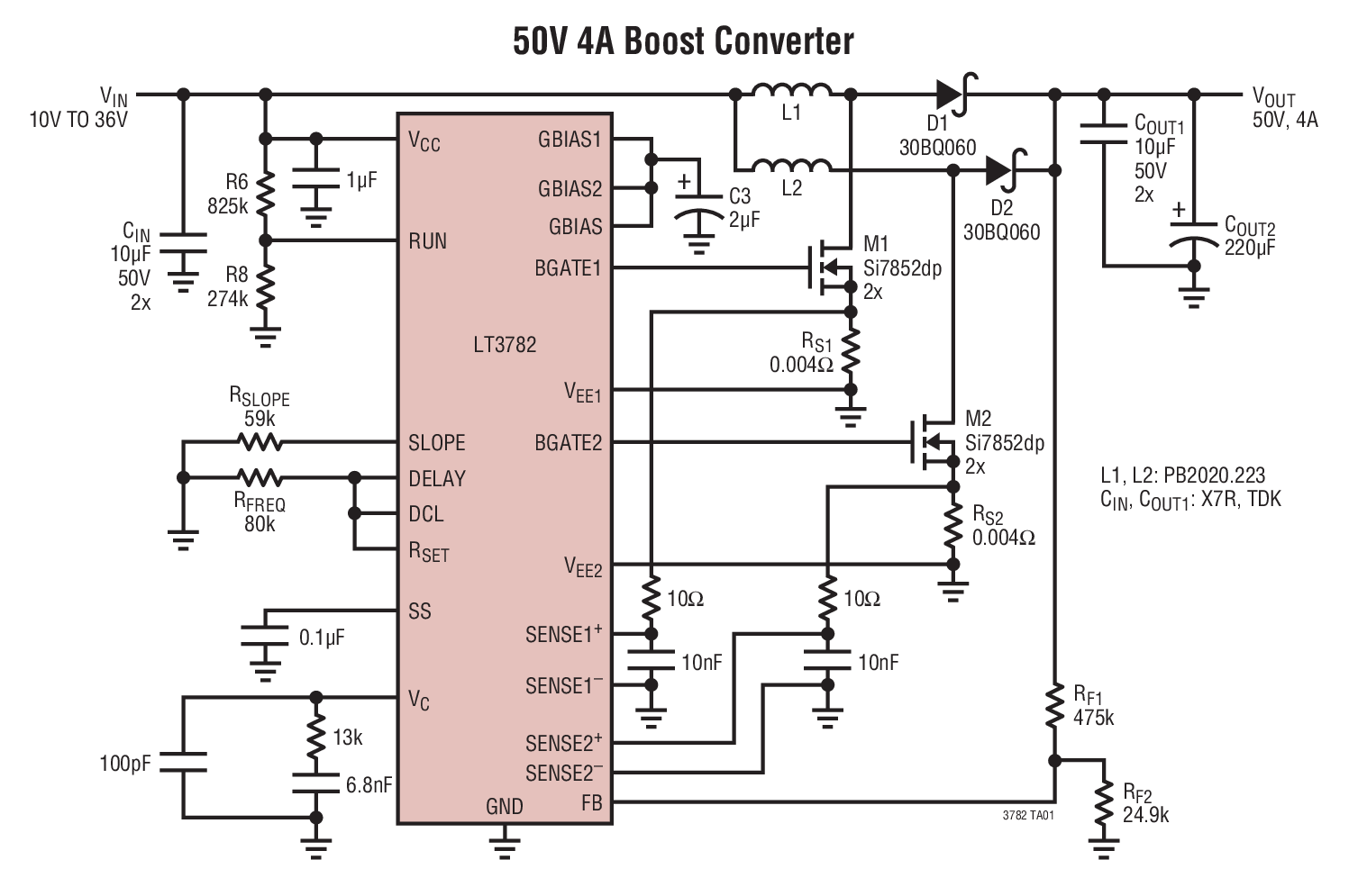 50V 4A Boost Converter