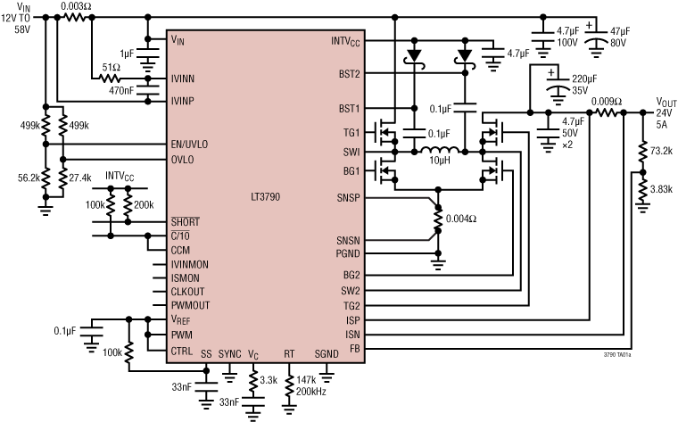 LT3790 Application Circuit