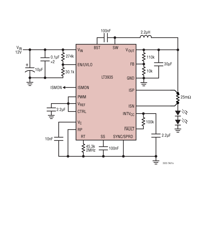 LT3935 Application Circuit