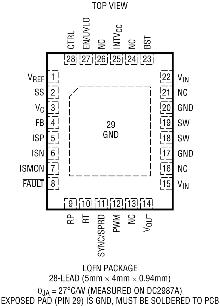 LT3935 Pin Configuration