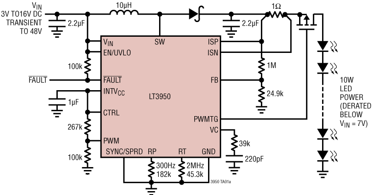 LT3950 Application Circuit