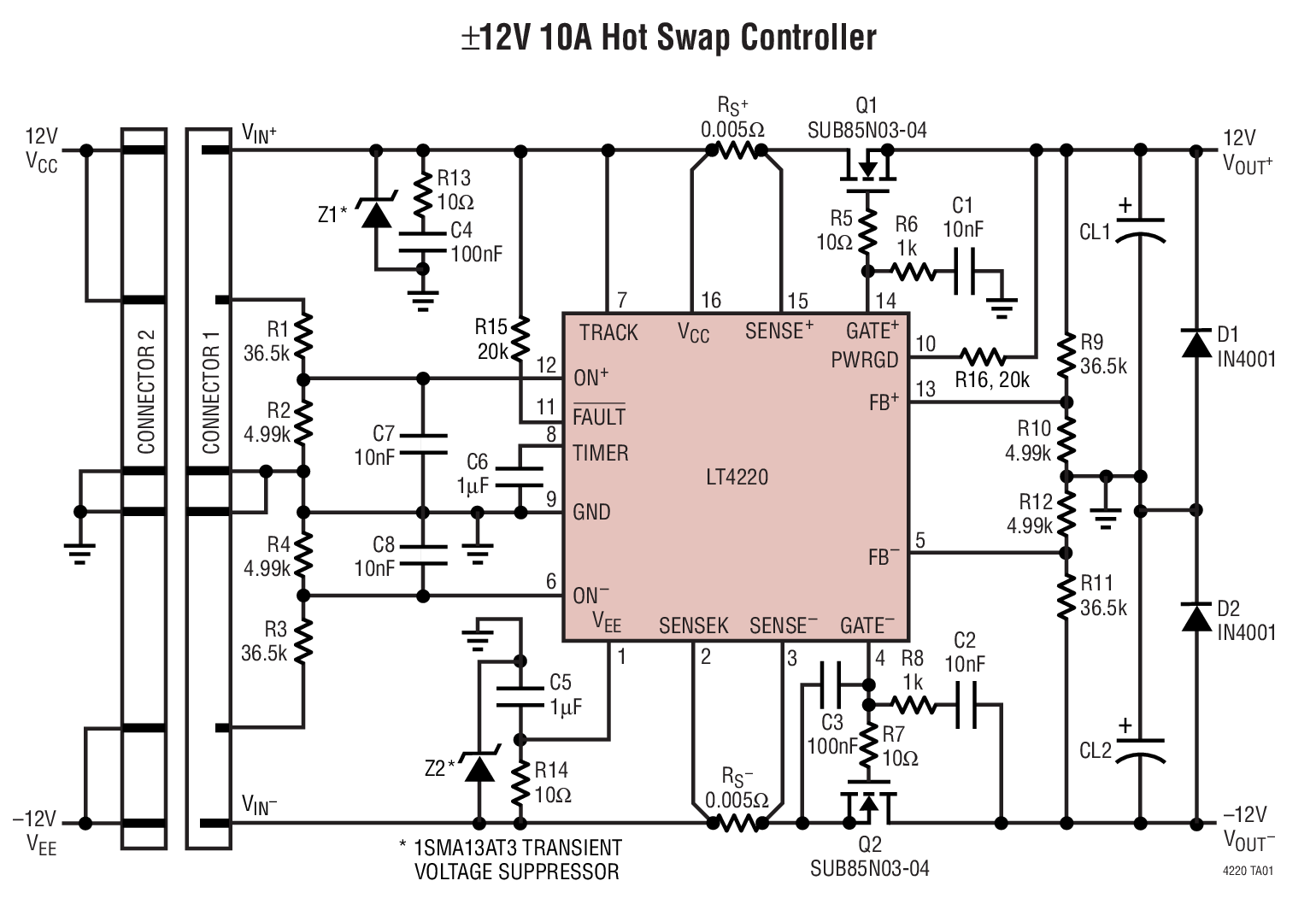 ±12V 10A Hot Swap Controller
