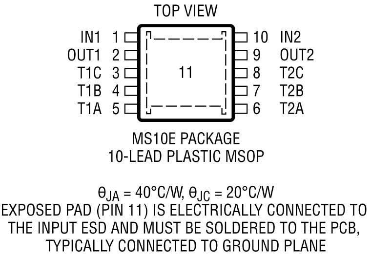LT5401 Pin Configuration