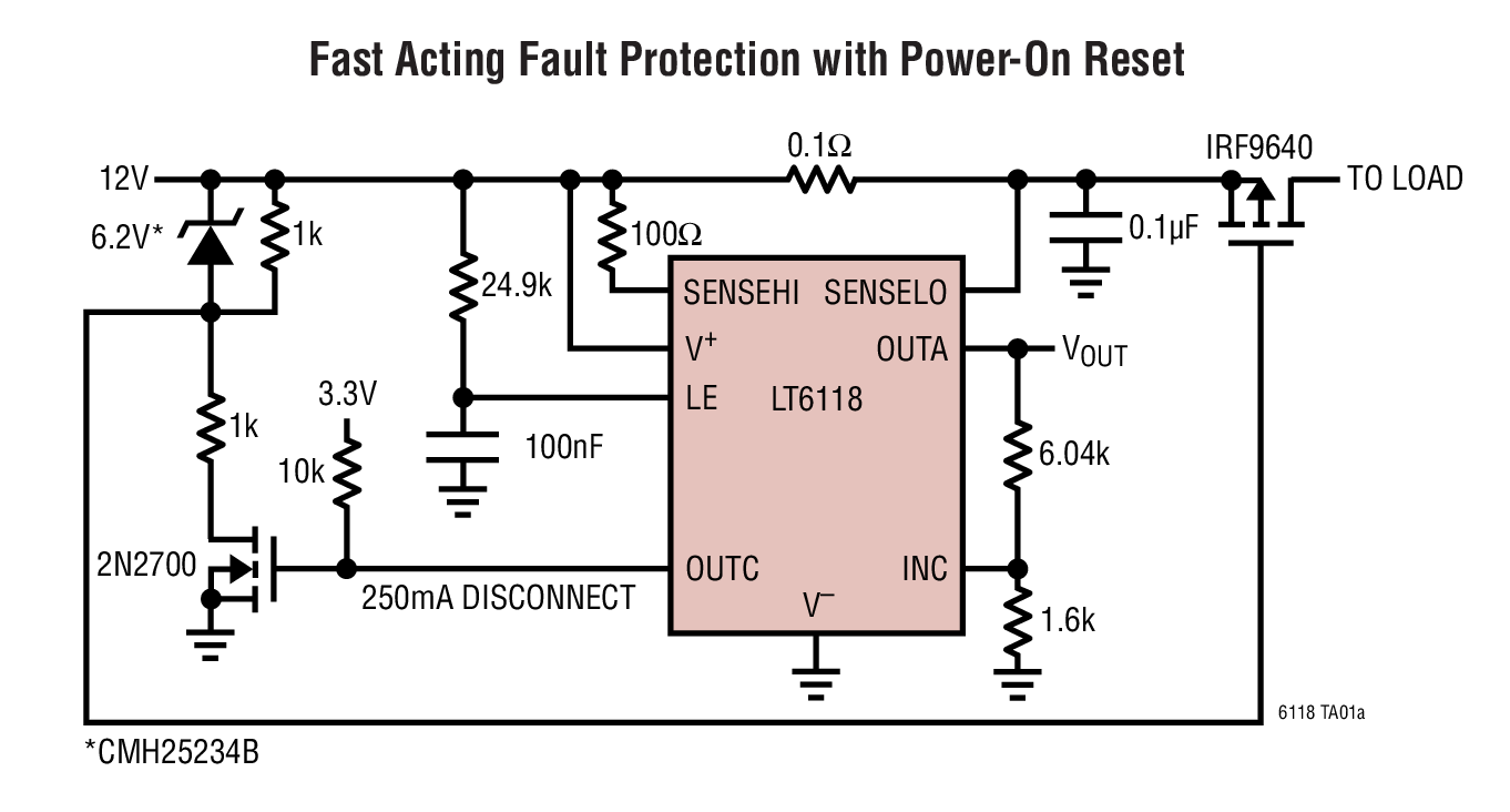 Fast Acting Fault Protection with Power-On Reset