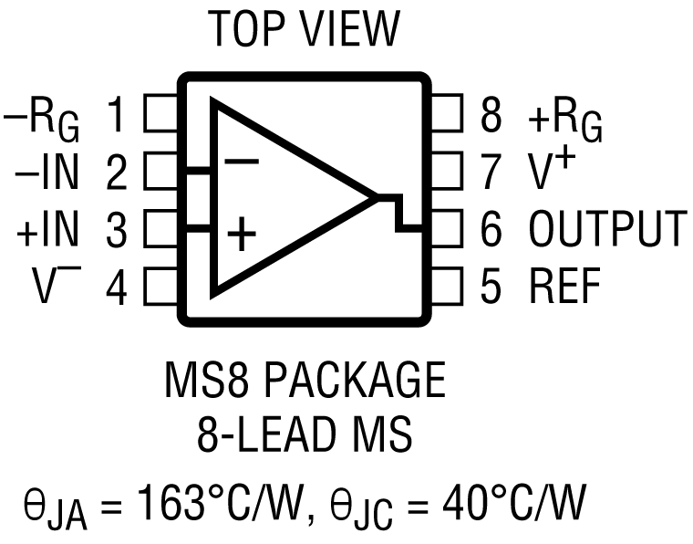 LT6370 Pin Configuration