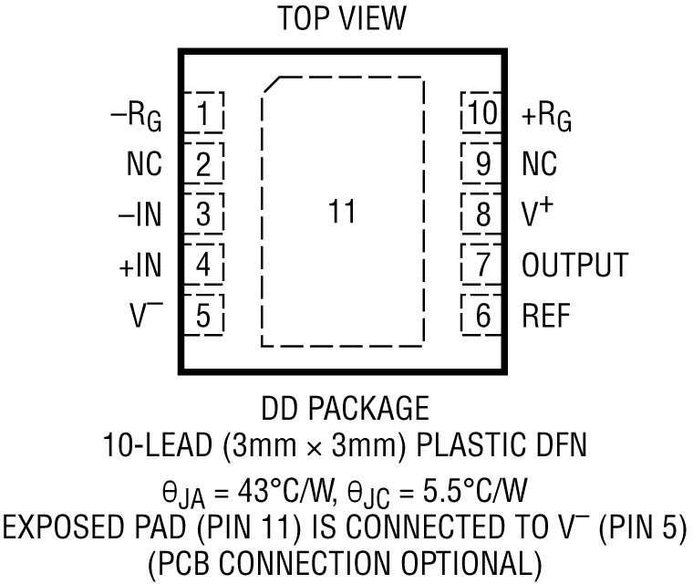 LT6370 Pin Configuration