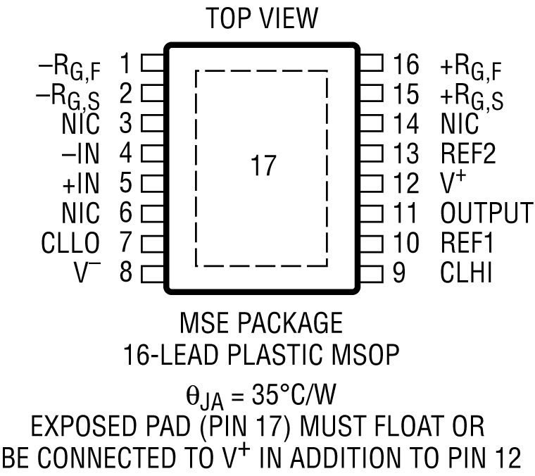 LT6372-1 Pin Configuration