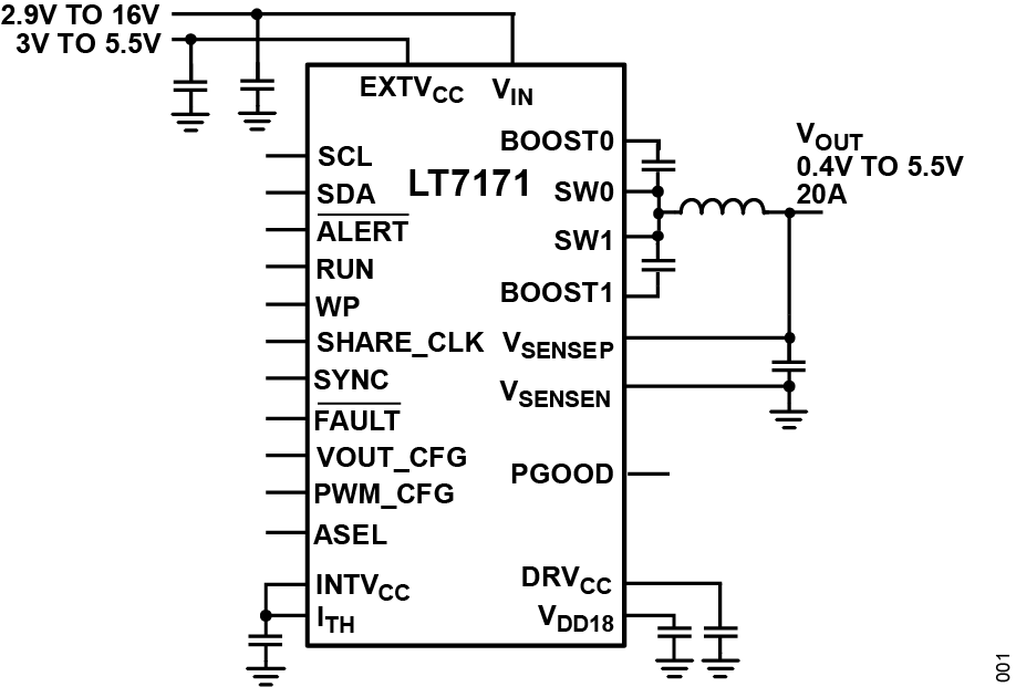 LT7171/LT7171-1 Typical Application
