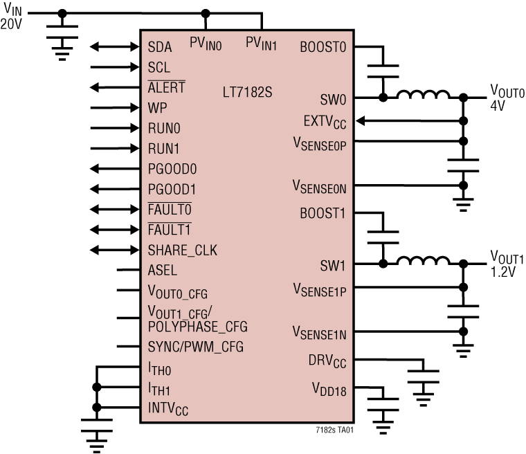 LT7182S Application Circuit