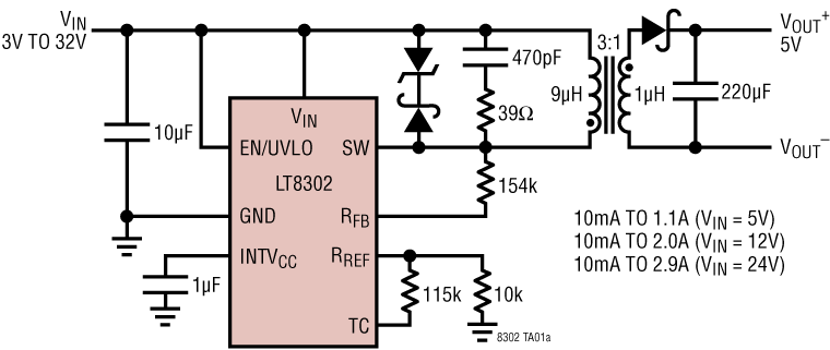 LT8302 Application Circuit