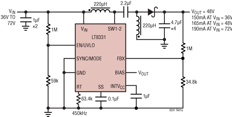 LT8331 Application Circuit
