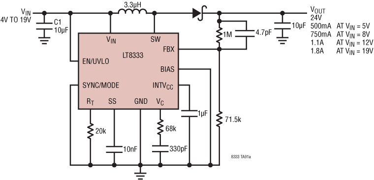LT8333 Application Circuit
