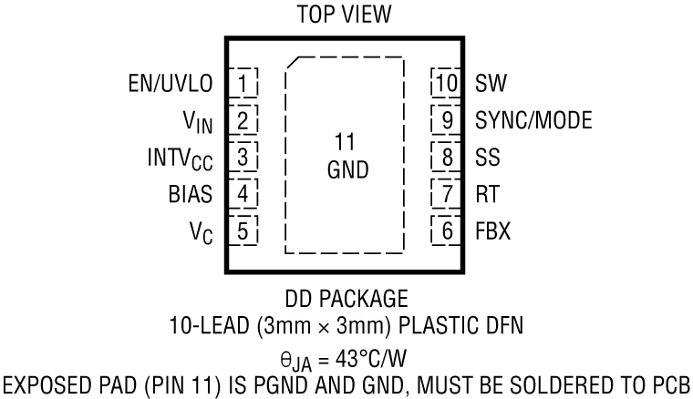 LT8333 Pin Configuration