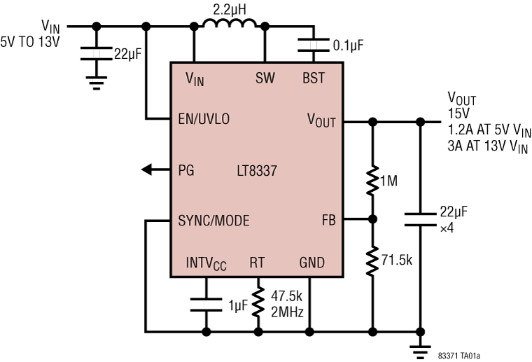 LT8337/LT8337-1 Application Circuit