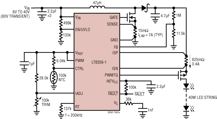 LT8356-1 Application Circuit
