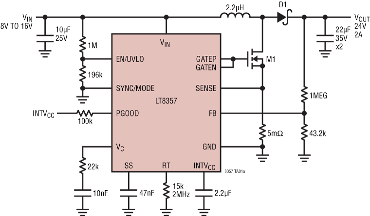 LT8357 Application Circuit