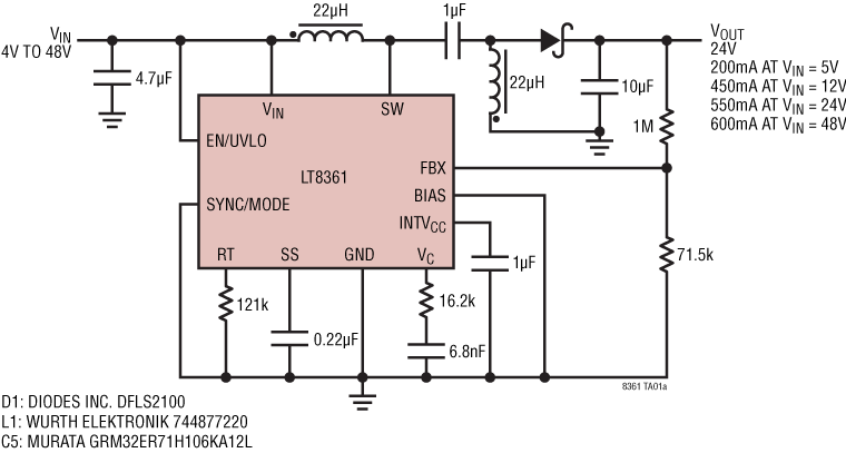 LT8361 Application Circuit