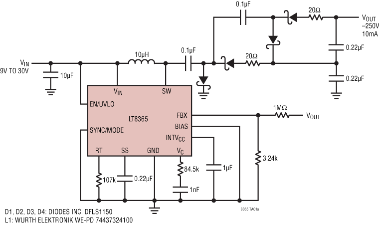 LT8365 Application Circuit