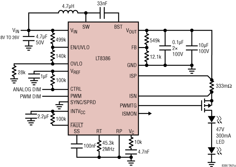 LT8386 Application Circuit