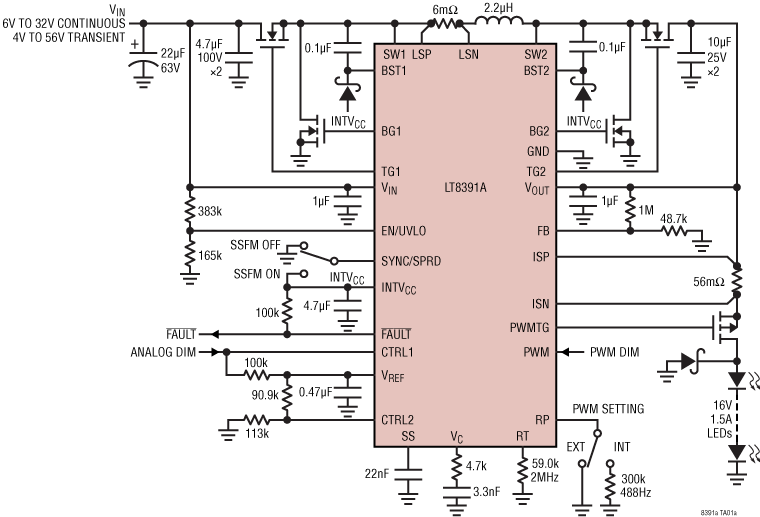 LT8391A Application Circuit