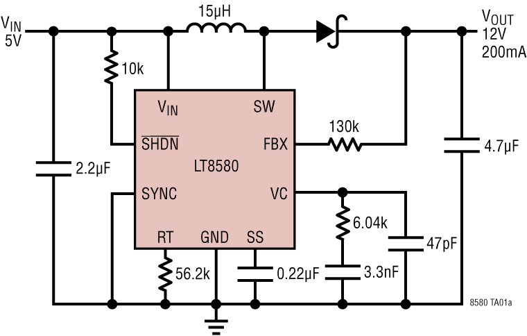 LT8580 Application Circuit