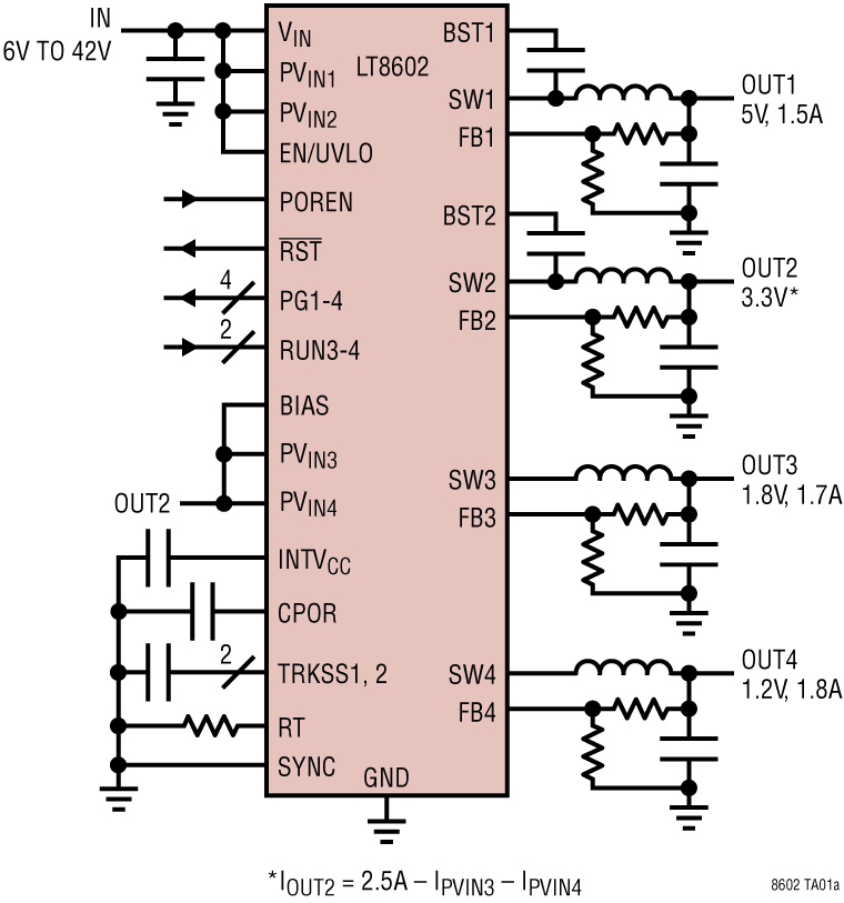 LT8602 Application Circuit