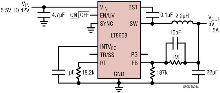 LT8608 Application Circuit