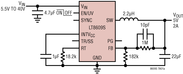 LT8609S Application Circuit