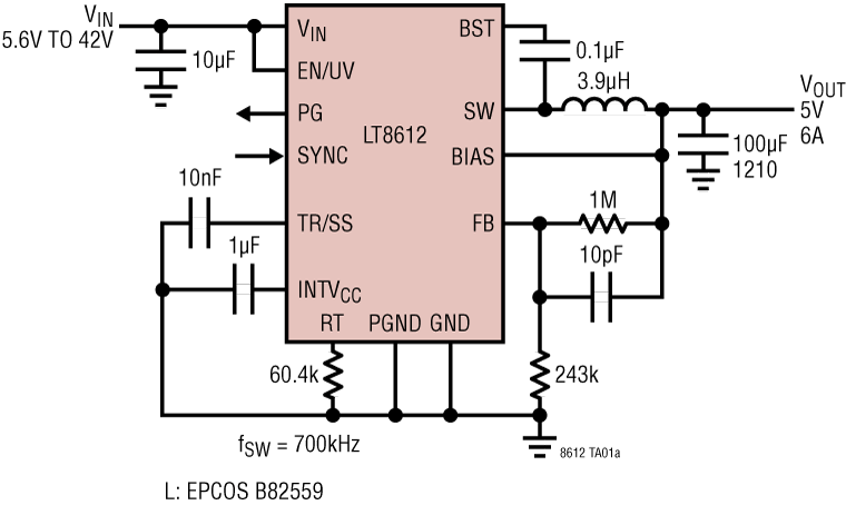 LT8612 Application Circuit
