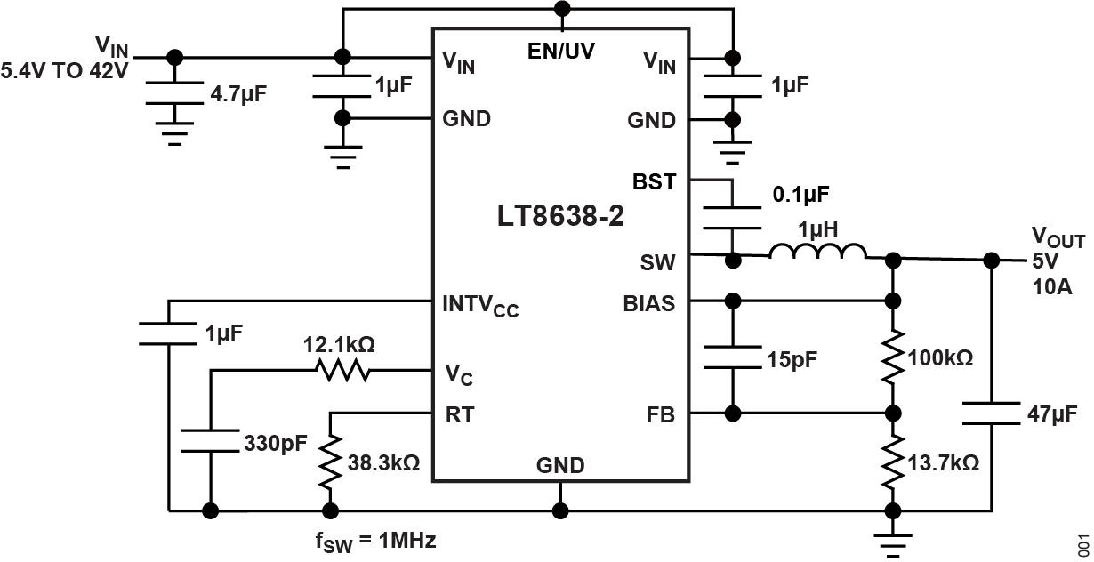 LT8638-2 Simplified Application Diagram